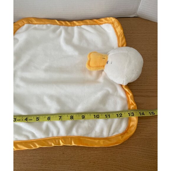 Baby Ganz Duckie Blanket Lovey Plush Security Blanket Duck Head Feet Satin HTF - Picture 9 of 10